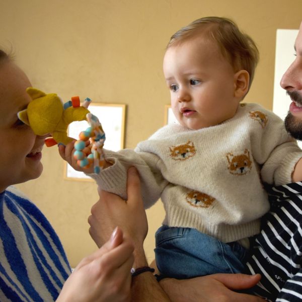 Anneau de dentition silicone et bois Cyranos le Renard