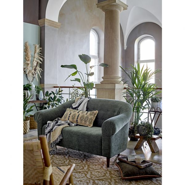 Plaid en coton recyclé Annli gris 160x130 cm