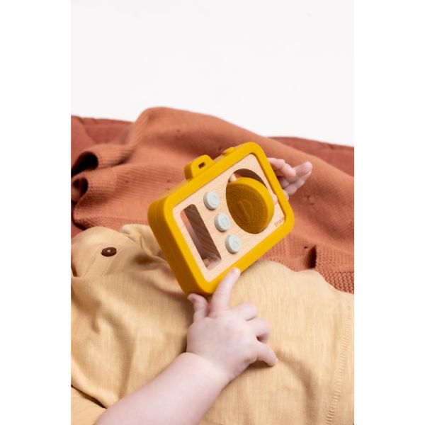 Appareil photo bébé en silicone et bois - Mr. Lion