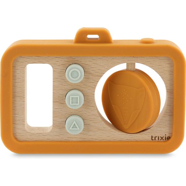 Appareil photo bébé en silicone et bois - Mr. Fox
