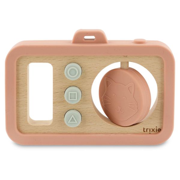Appareil photo bébé en silicone et bois - Mrs. Cat