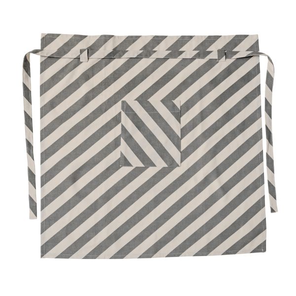 Tablier en coton gris