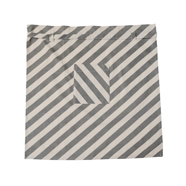 Tablier en coton gris