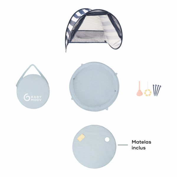 Tente de jeux anti-UV 3-en-1 Aquani marinière