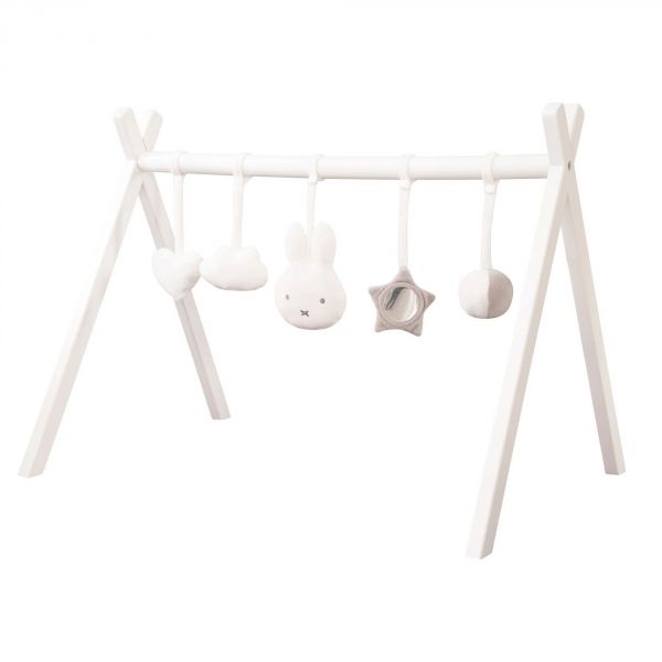 GOPLUS Portique d'Eveil Bébé Pliable en Bois, Arche d'Éveil Bébé