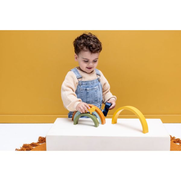 Arc-en-ciel enfant à empiler en bois - Mr. Lion