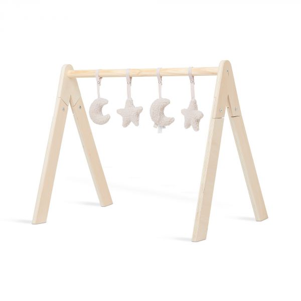 Arche d'éveil en bois avec 4 peluches Moon Nougat