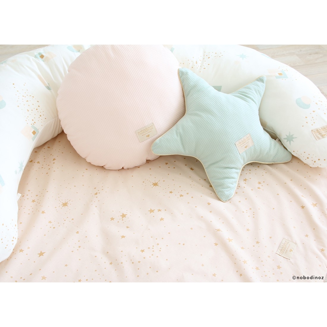 Nobodinoz Coussin Etoile Aristote Aqua Made In Bebe