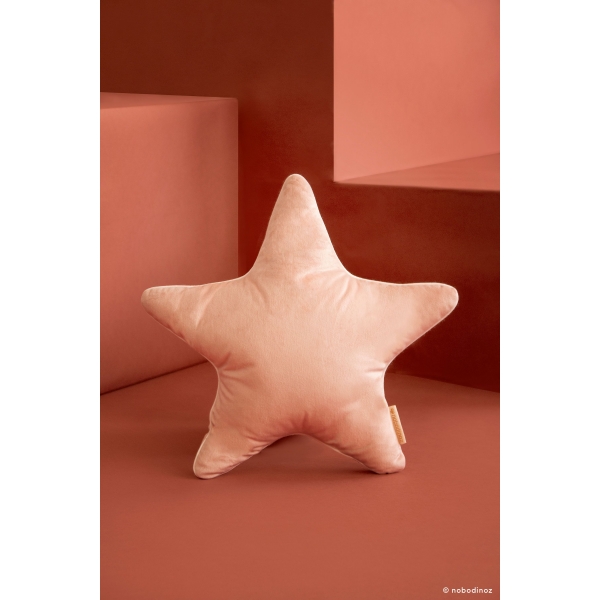 Coussin étoile Aristote velvet bloom pink