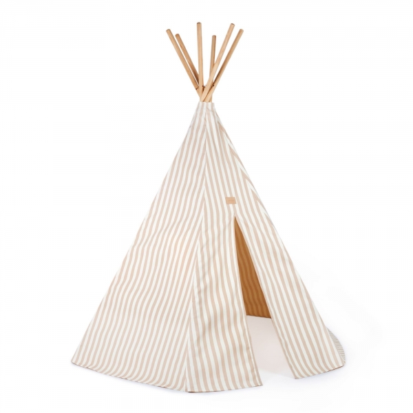 Tipi enfant Arizona Taupe stripes natural
