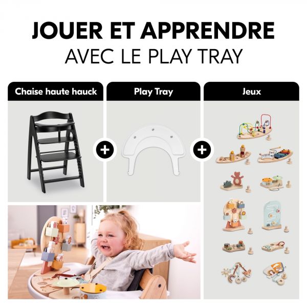 Chaise haute bébé Arketa bois Blackwashed