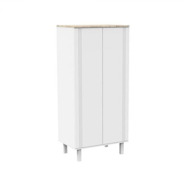 Armoire 2 portes Eleonore Blanc