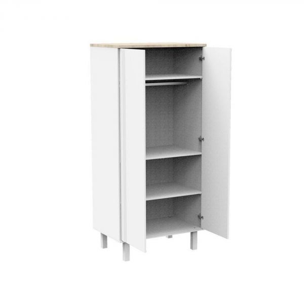 Armoire 2 portes Eleonore Blanc