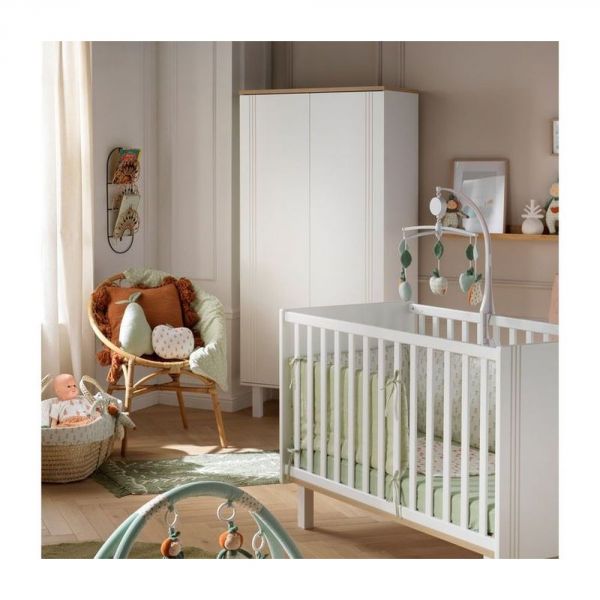 Armoire 2 portes Eleonore Blanc