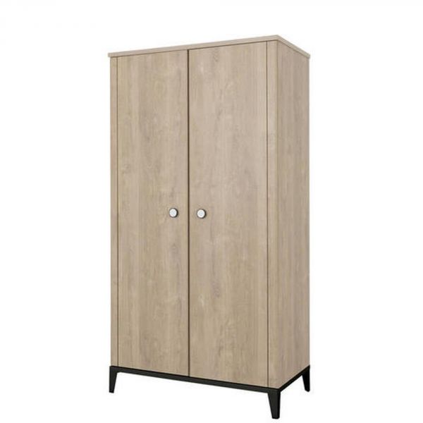 Armoire 2 portes Marcel pieds noirs