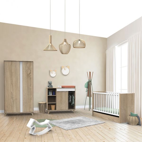 Armoire 2 portes Nova Blanc lin