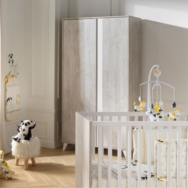 Armoire 2 portes Nova Gris loft