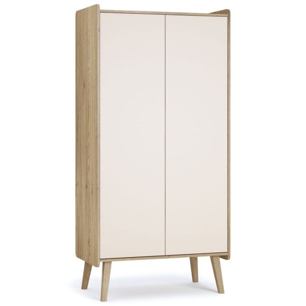 Armoire 2 portes Vintage Fresh chêne/sable beige