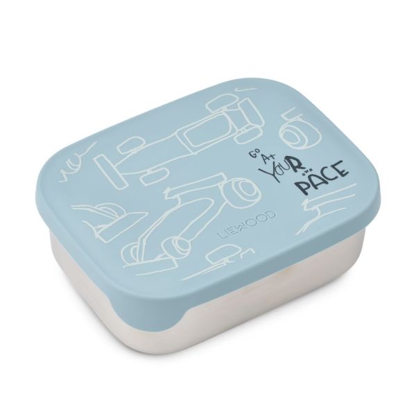 Lunch box enfant Arthur Race cars Beach blue