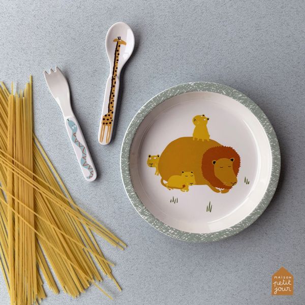 Assiette bébé La savane