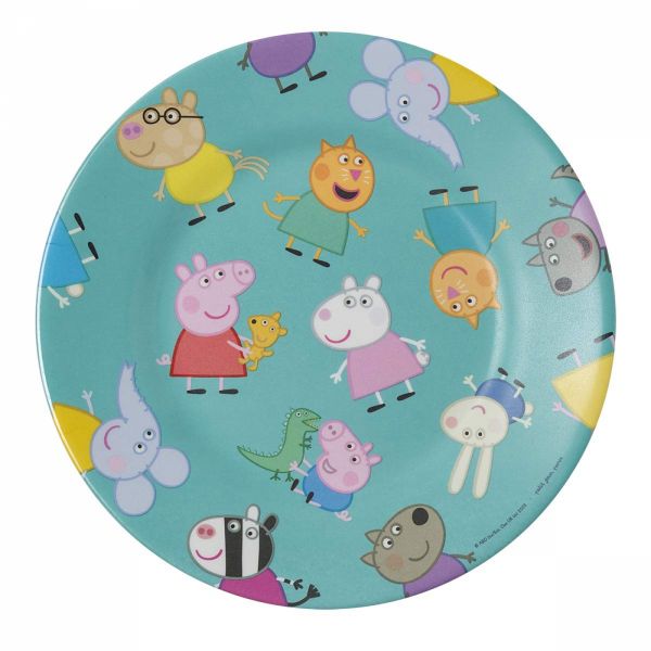 Assiette à dessert Peppa Pig - Bleue