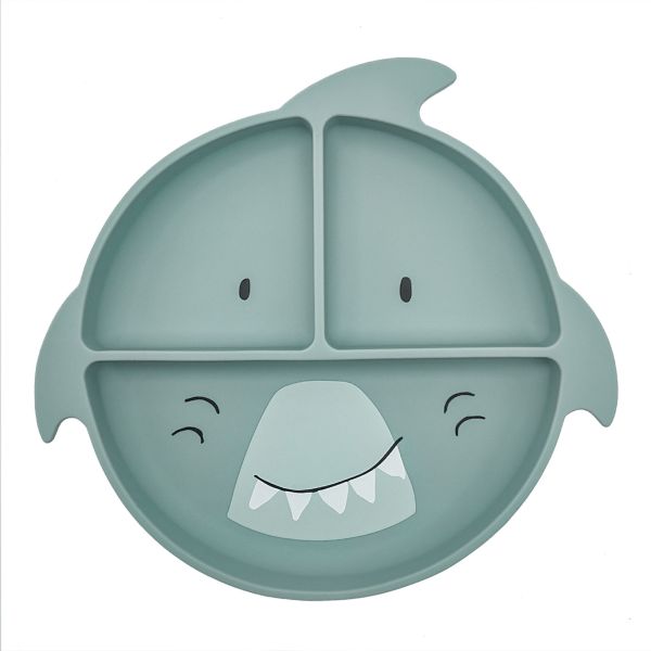 Assiette compartimentée avec ventouse Mr. Shark
