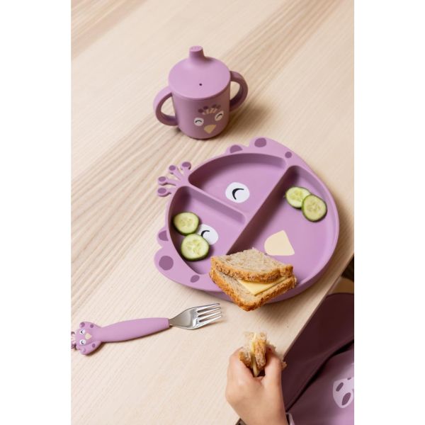 Assiette compartimentée avec ventouse Mrs. Peacock