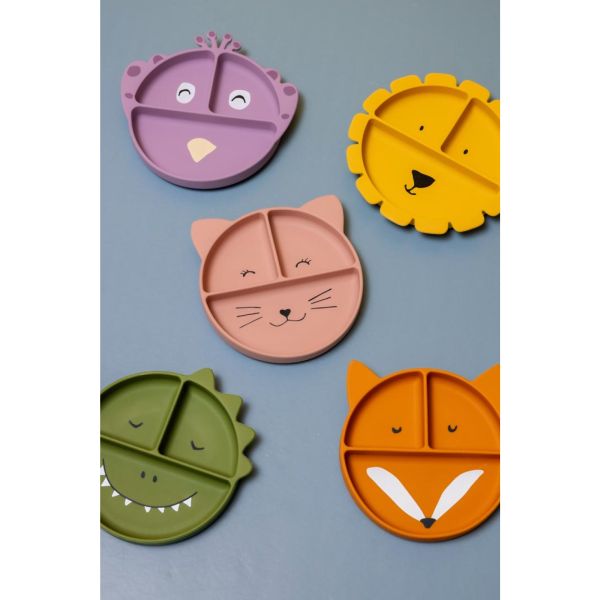 Assiette compartimentée avec ventouse Mrs. Peacock