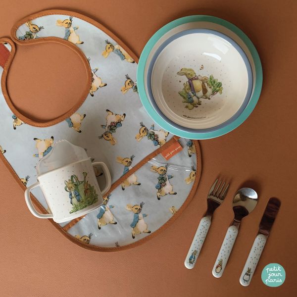 Assiette bébé Pierre Lapin Bleue