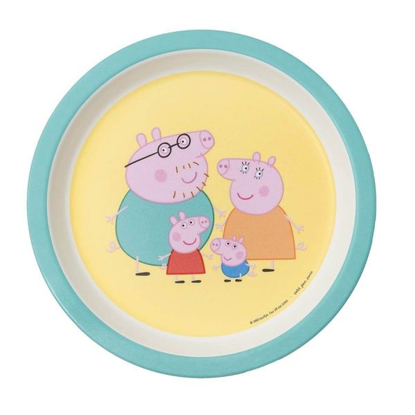 Assiette bébé Peppa Pig avec les parents Ø 18cm