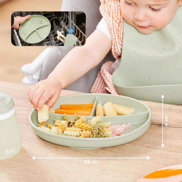 Assiette compartimentée bébé en silicone