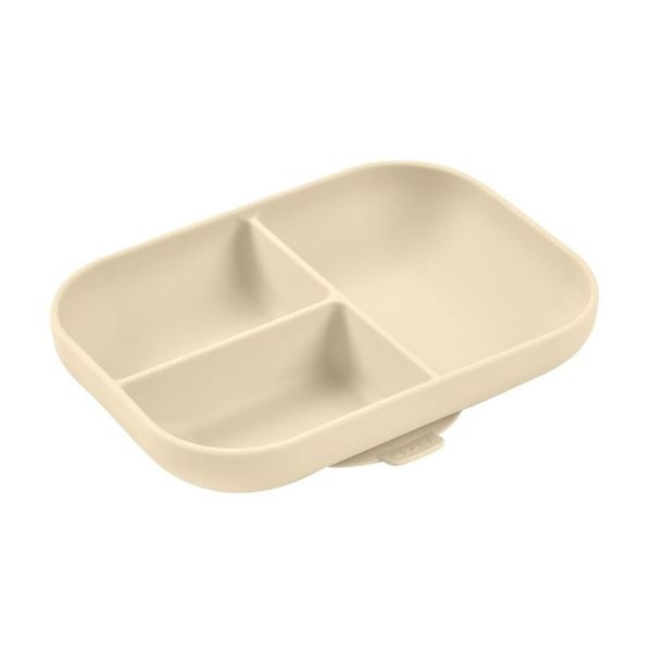 Assiette compartimentée bébé silicone Argile