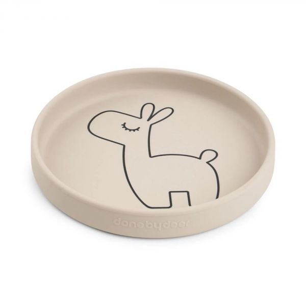 Assiette bébé silicone antidérapante Lalee Sable