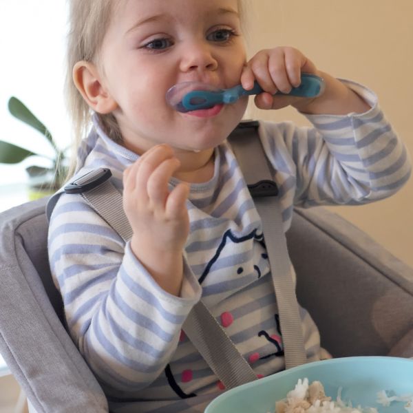 Assiette silicone à ventouse Light Blue