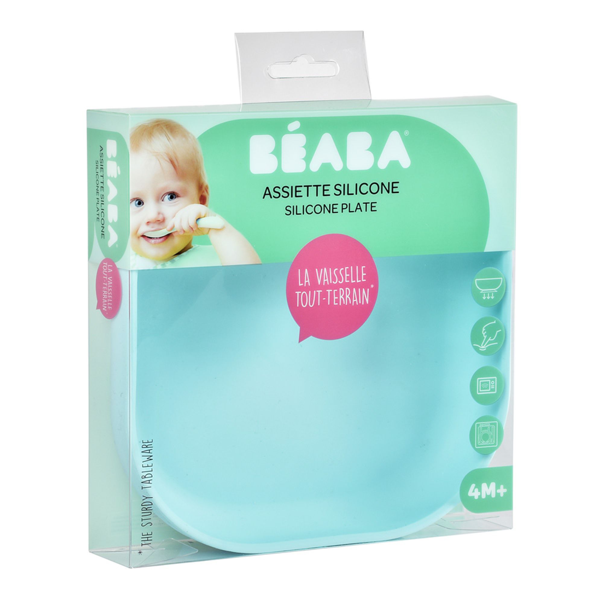 Assiette silicone à ventouse Light Blue - Made in Bébé