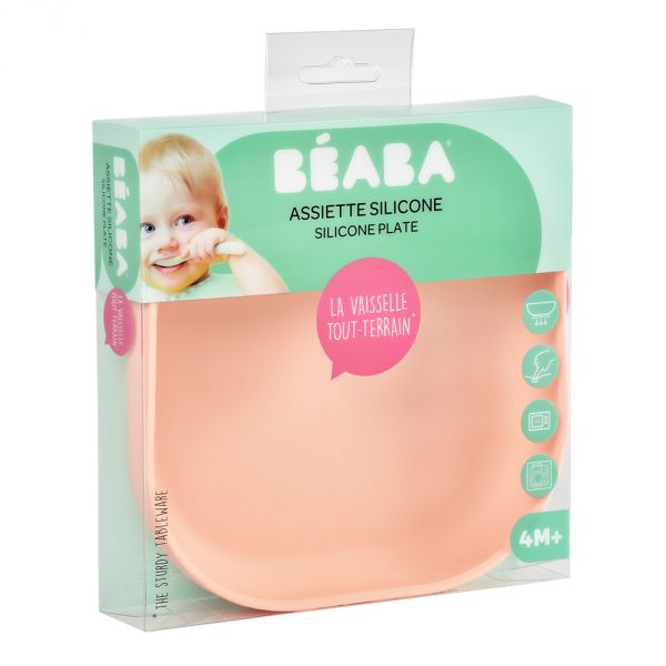 Assiette silicone à ventouse Light Pink