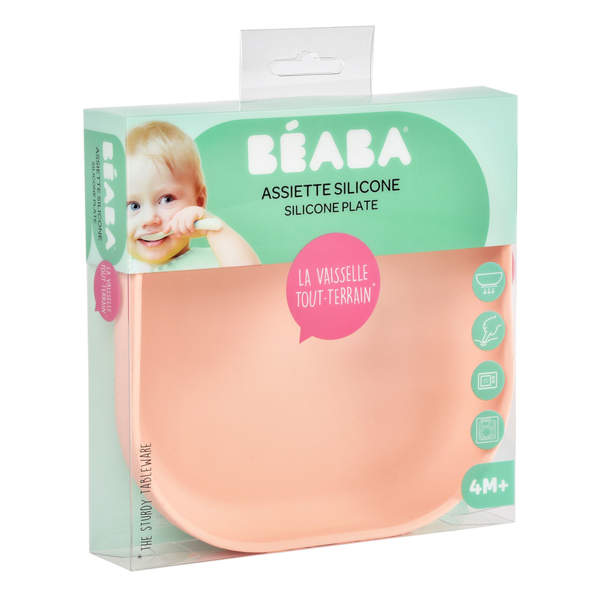 Assiette silicone à ventouse Light Pink - Made in Bébé