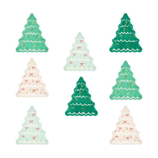 Lot de 8 assiettes - Sapin