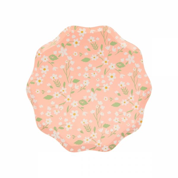 Lot de 12 petites assiettes Florales