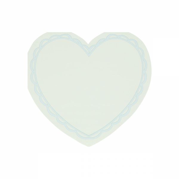 Lot de 16 grandes serviettes Coeur pastel
