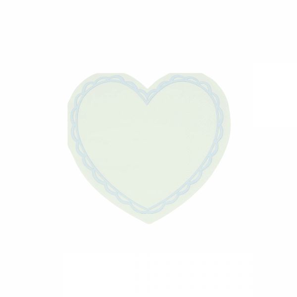 Lot de 16 petites serviettes Coeur pastel