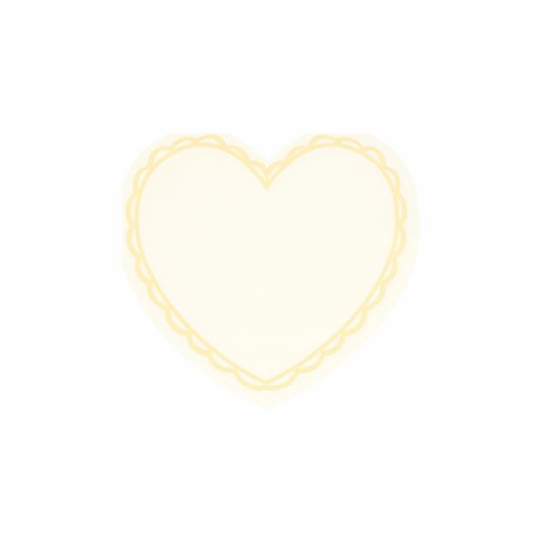 Lot de 16 petites serviettes Coeur pastel