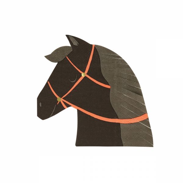 Lot de 16 serviettes Cheval Équitation