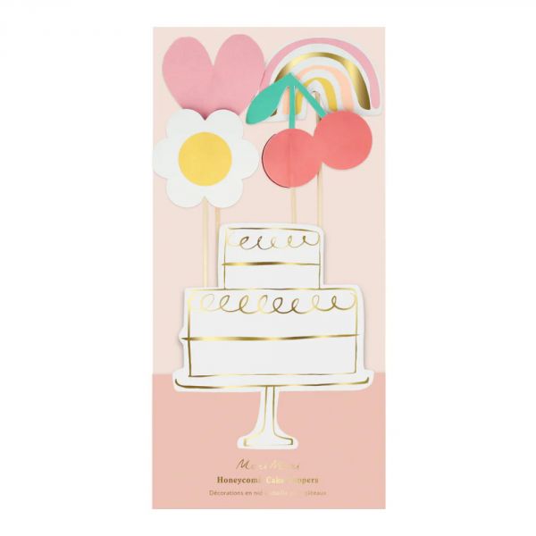 Lot de 4 décoration de gâteaux Happy Icons