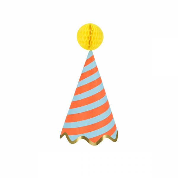 Lot de 8 chapeaux de fête Rayures