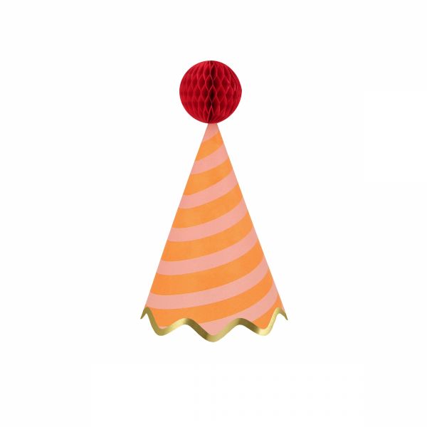 Lot de 8 chapeaux de fête Rayures
