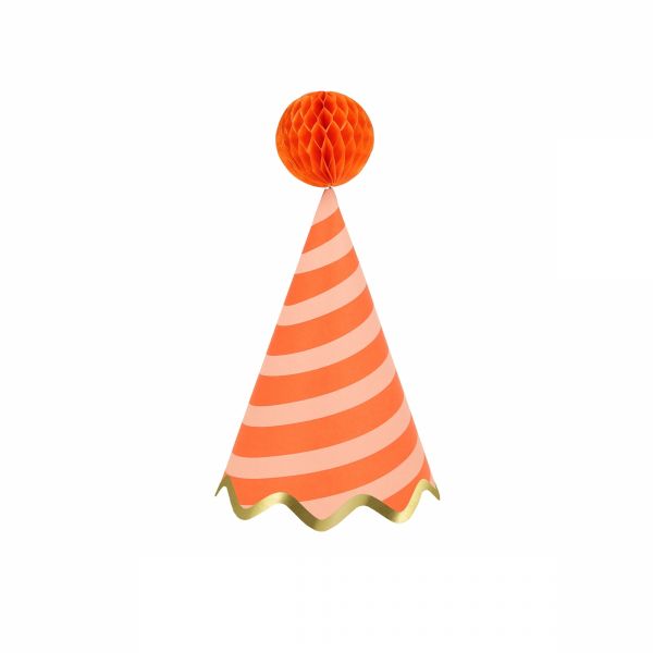 Lot de 8 chapeaux de fête Rayures
