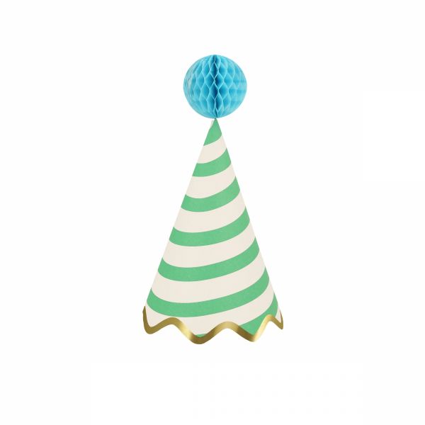 Lot de 8 chapeaux de fête Rayures