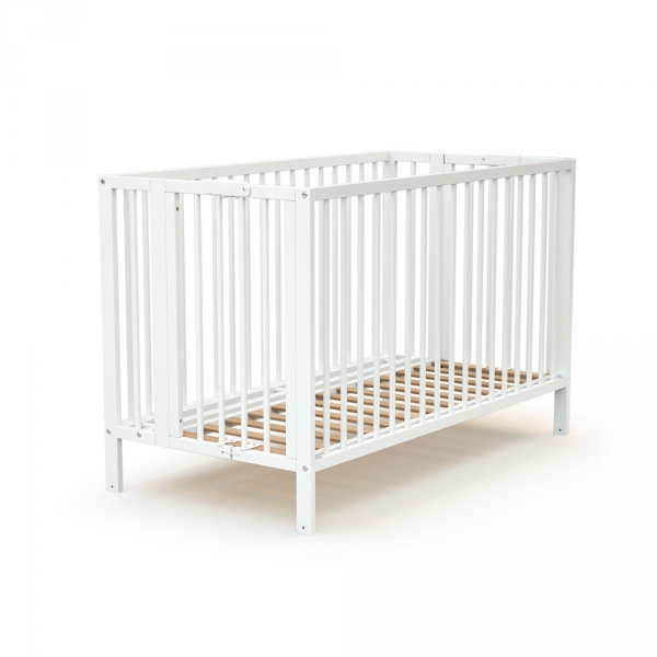 Lit bébé pliant confort 60x120 cm blanc