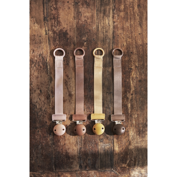 Attache sucette bois Gold